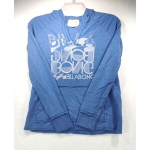 Billabong‎ Blue Graphic Pullover Hoodie Womens Small Surf Raglan Sweatshirt